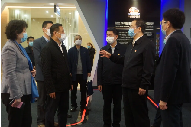 福建省总工会主席黄琪玉慰一行问明一集团复工复产，明一林总裁陪同调研