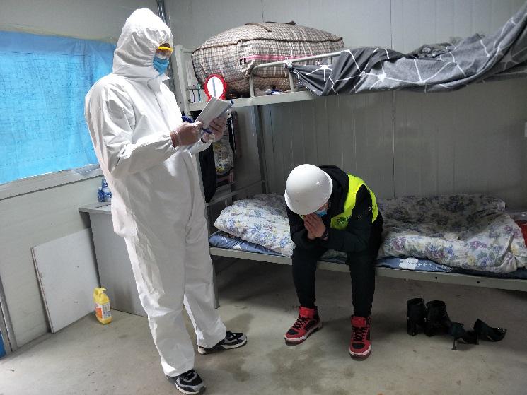 青岛亿联建设分公司未雨绸缪开展防疫应急演练