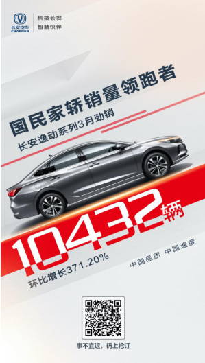 3月销量数据新鲜出炉，长安逸动系列劲销10432辆，凭实力优秀