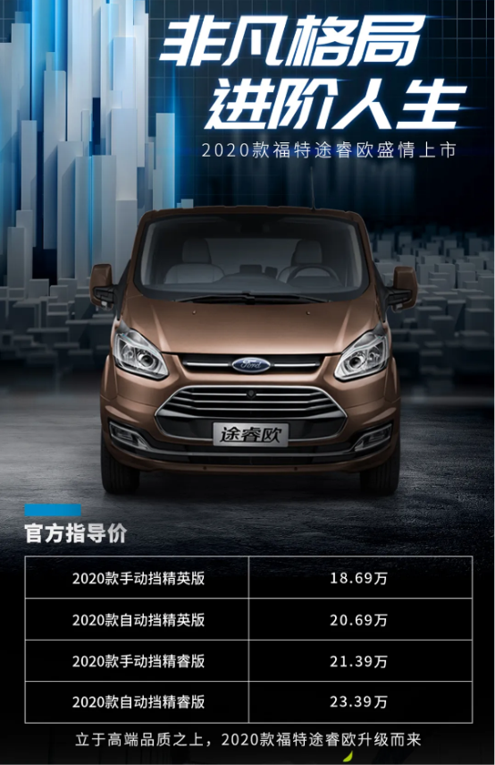 2020款途睿欧全新上市 售价18.69-23.39万元