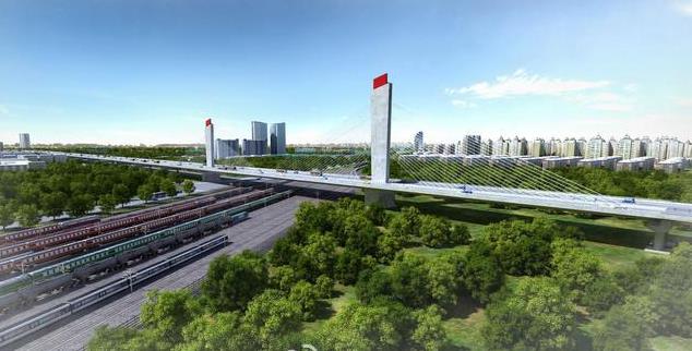 保定乐凯大街南延转体斜拉桥桥梁转体重量和跨度刷新世界纪录