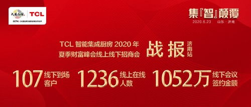 TCL智能集成厨房2020年夏季财富峰会，线上线下同频共振，首战告捷