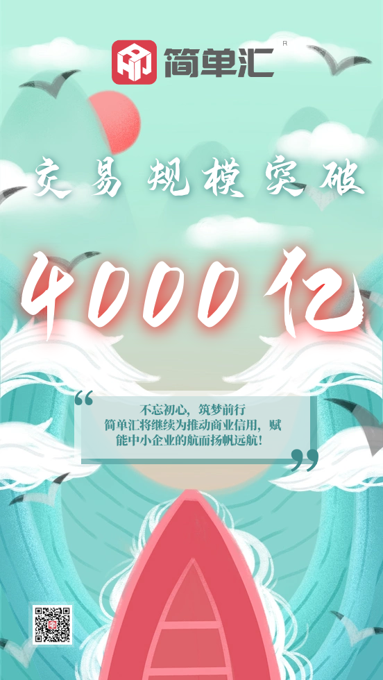 推动商业信用 赋能中小企业 简单汇平台交易规模迈进4000亿大关