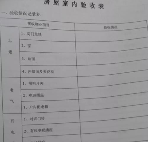 京西里项目新房交付验房标准和注意事项汇总