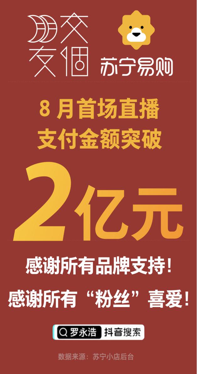 4小时2亿！老罗苏宁专场刷新纪录，抖音好物节强势来袭！