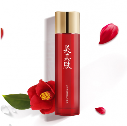 美其肤山茶油舒缓修护柔肤液，重焕肌肤水嫩透亮