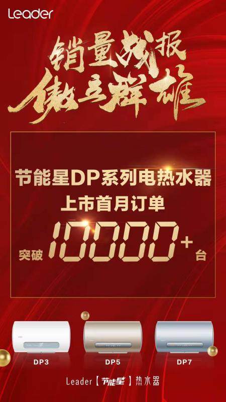 热水器行业：Leader增幅领先行业13% 节能星系列上市首月销量破万