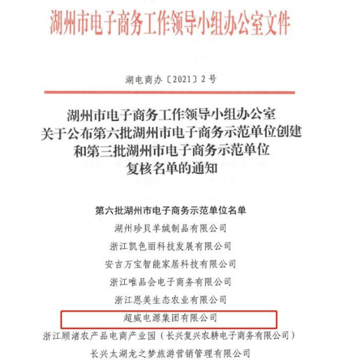 超威集团坚持多元化布局，发力电商平台获佳绩