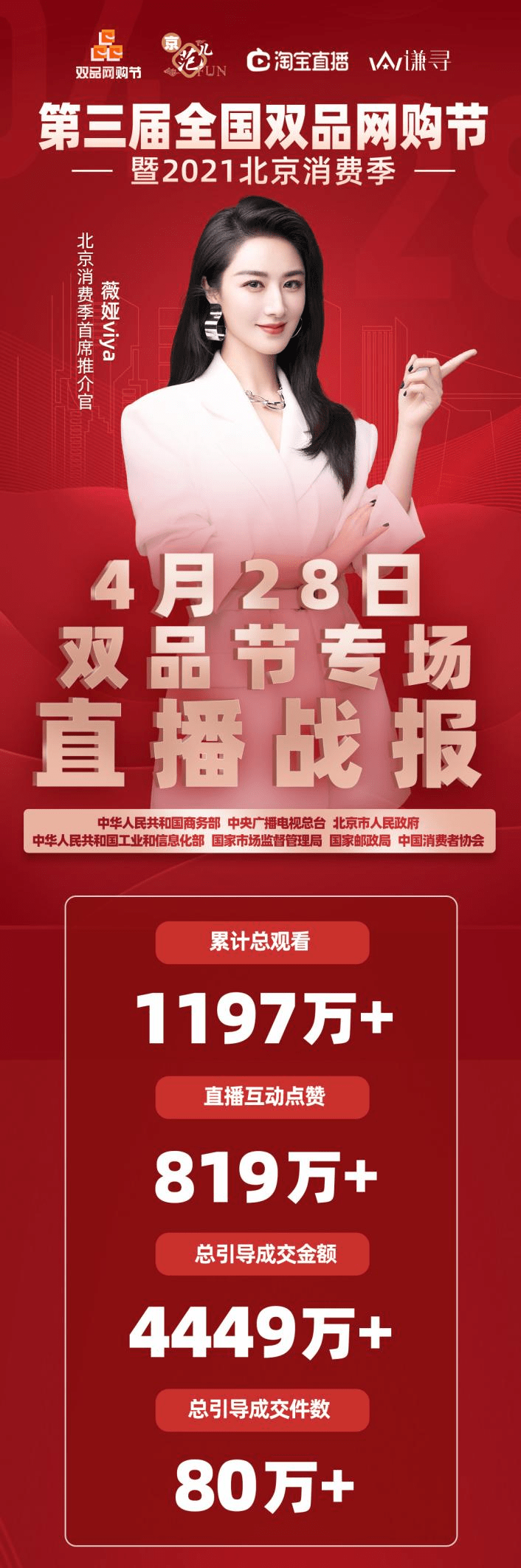谦寻斩获 2021淘宝直播盛典26项大奖，当晚商务部再度携手薇娅直播间
