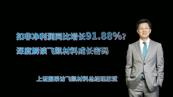 飞凯材料：践行多元化战略 半年报业绩高增长