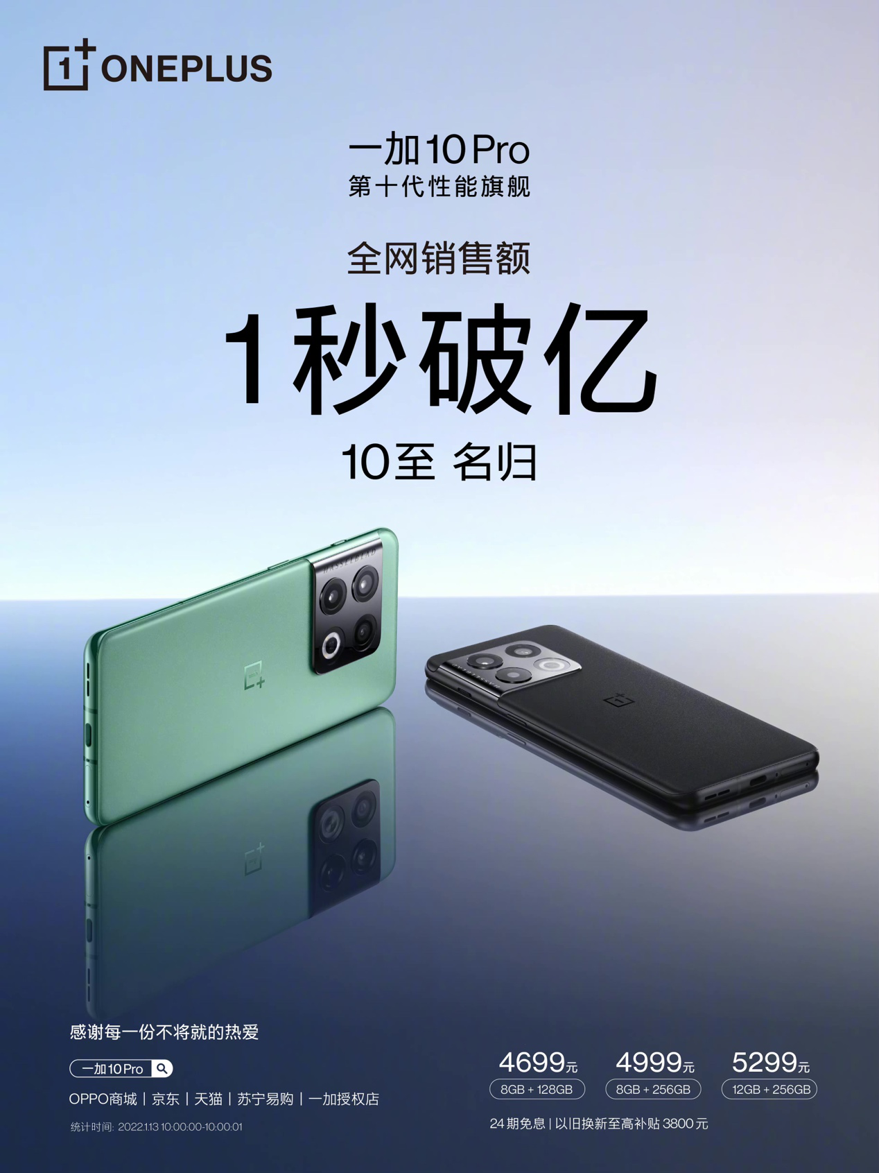 1秒破亿，性能旗舰一加 10 Pro首销火爆