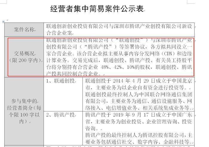 腾讯联通设立新公司获批 释放什么信号？