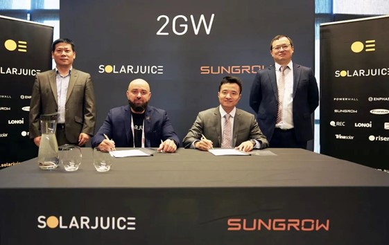 阳光电源与澳洲知名分销商签署2GW光伏和储能设备供货协议
