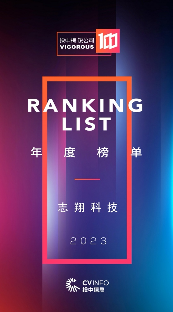 志翔登榜投中2023“锐公司100”，技术创新助行业数智化改革