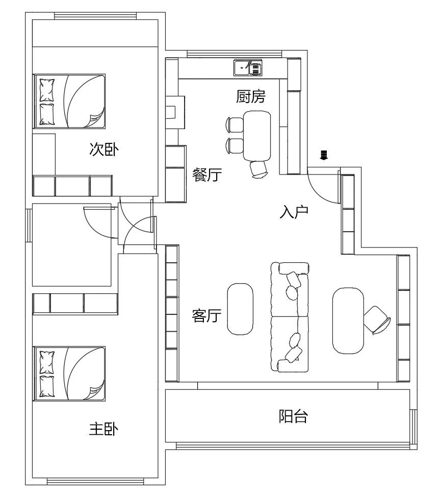 全友全屋定制丨客厅装书房，116㎡北欧风功能性拉满！