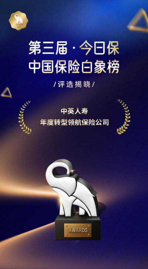 中英人寿在中国保险白象榜中荣获“年度转型领航保险公司”殊荣