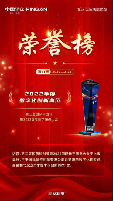 创新赋能企业发展，平安租赁实力备受认可