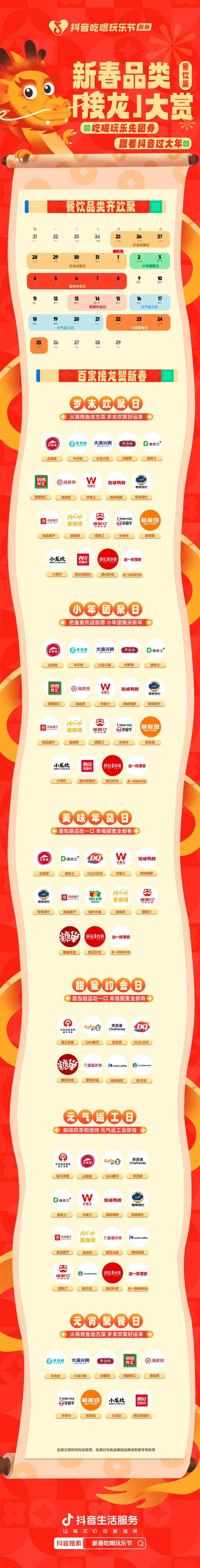 新春品类「接龙大赏」餐饮篇福利升级，“干饭人”速速集合！