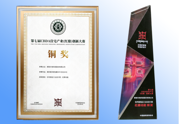 喜讯！美的柔风感浴霸R2获CBDA（红鼎）创新大赛奖