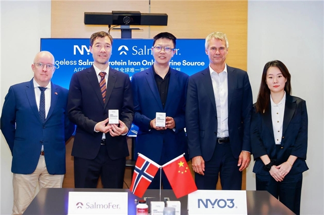 NYO3与百年企业莱瑞战略签约，重磅发布全球唯一海洋来源补铁剂
