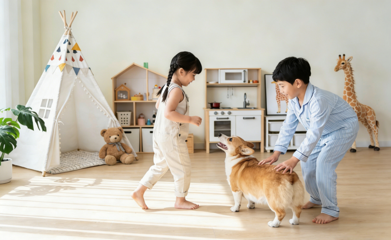 久盛超稳定纯实木地板，让每一个童年都在稳稳的幸福中绽放