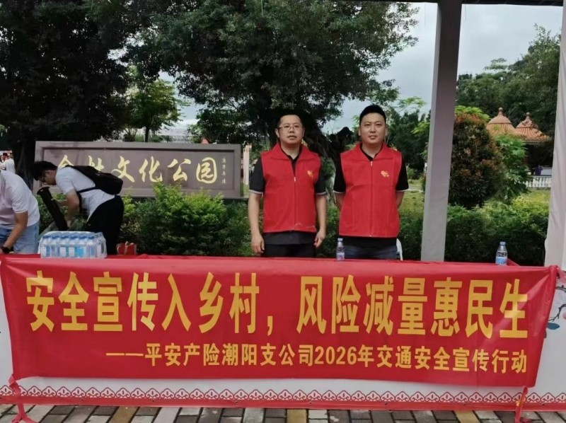 平安产险潮阳支公司开展乡村交通安全主题宣传活动