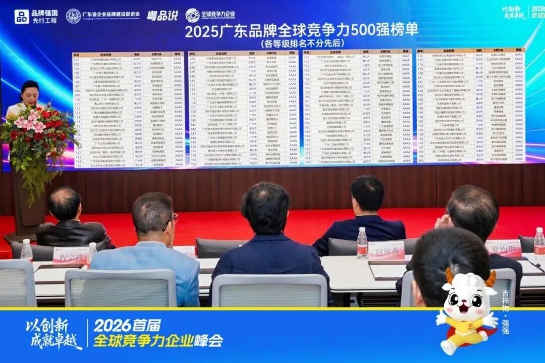 “2025广东品牌全球竞争力500强”揭晓！音视频解决方案制造商itc保伦股份成功上榜！